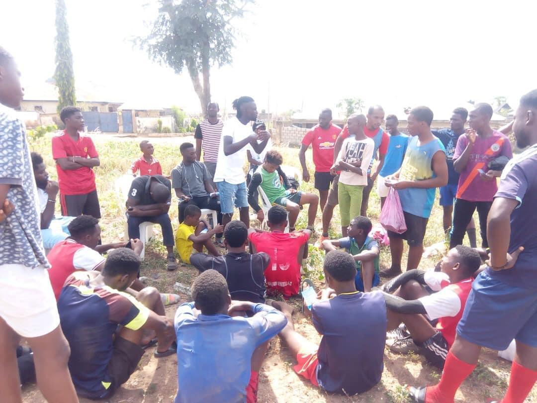 Team training session in Nigeria